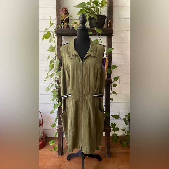 Plenty by Tracy Reese: Military Green Utility Dress - Picture 10 of 17